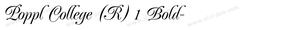 Poppl College (R) 1 Bold字体转换